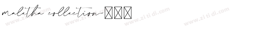 maletha collection字体转换